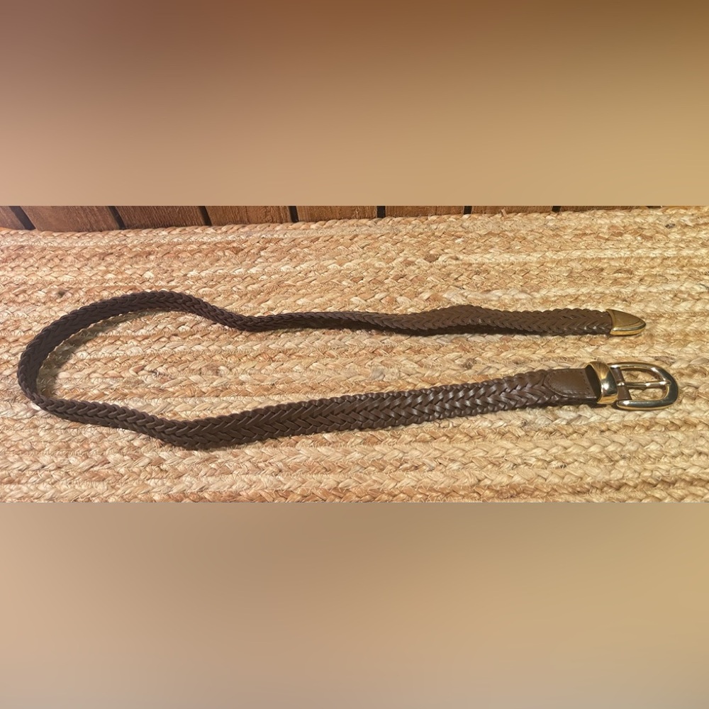 Braided Genuine Leather Belt 39” - Picture 2 of 7